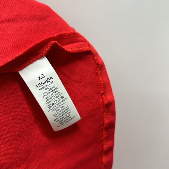 Kate Spade Dress Midi Fit And Flare Jersey Stretch Ponte Knit Bright Red Size XS - Picture 7 of 9